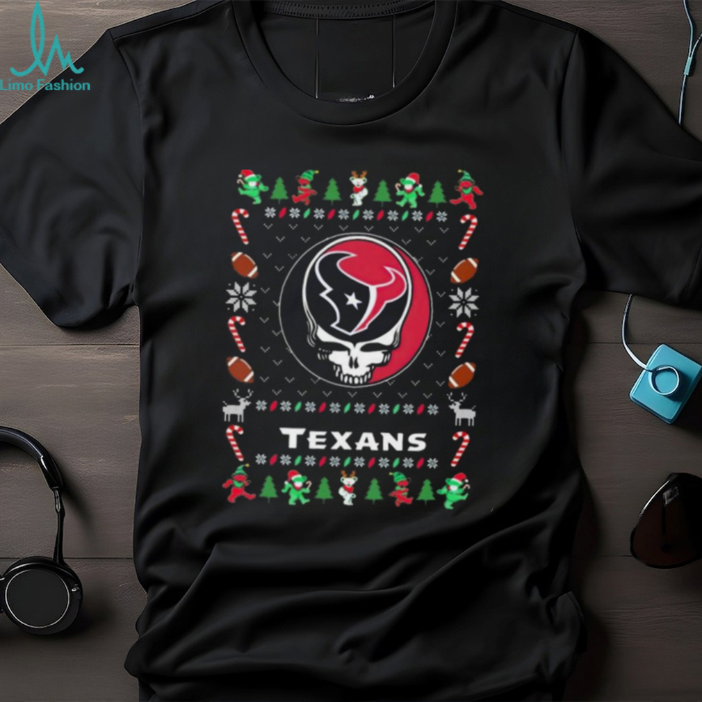 Houston Texans Gratefull Dead Ugly Christmas Shirt Houston Texans Gratefull Dead Ugly Christmas Shirt