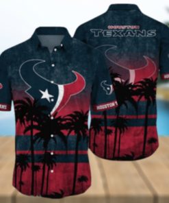 Houston Texans Logo Coconut Tropical Hawaiian Shirt Beach Gift For Fans
