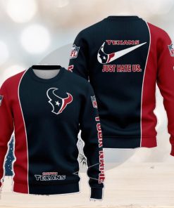 Houston Texans NFL Just Hate Us Personalized For Fans Sweater New