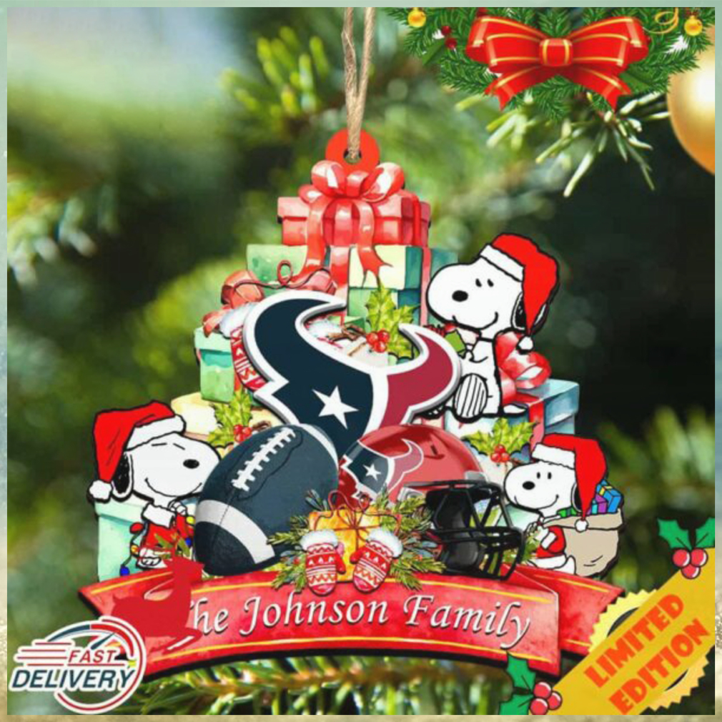 Houston Texans Snoopy And NFL Sport Ornament Personalized Your Family Name Houston Texans Snoopy And NFL Sport Ornament Personalized Your Family Name