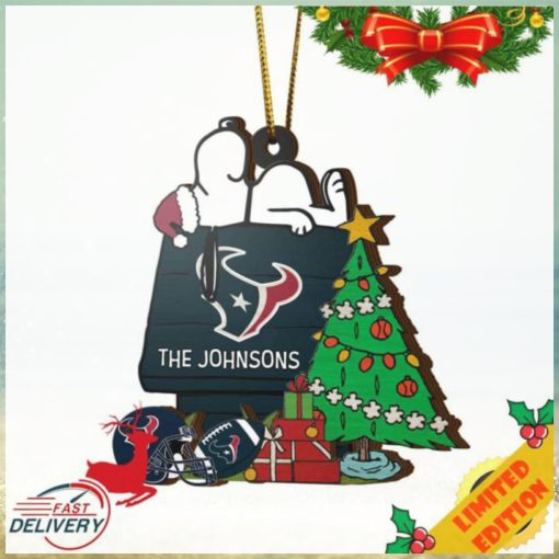 Houston Texans Snoopy NFL Sport Ornament Custom Name