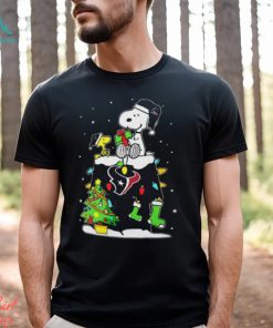 Houston Texans Snoopy Woodstock Christmas Shirt