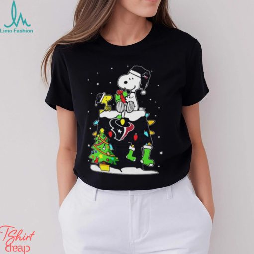 Houston Texans Snoopy Woodstock Christmas Shirt