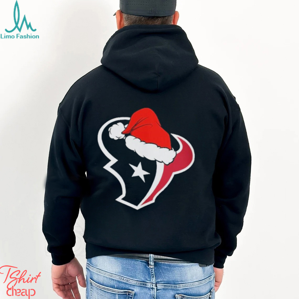 Houston Texans logo Santa Hat Christmas 2023 Shirt Houston Texans logo Santa Hat Christmas 2023 Shirt