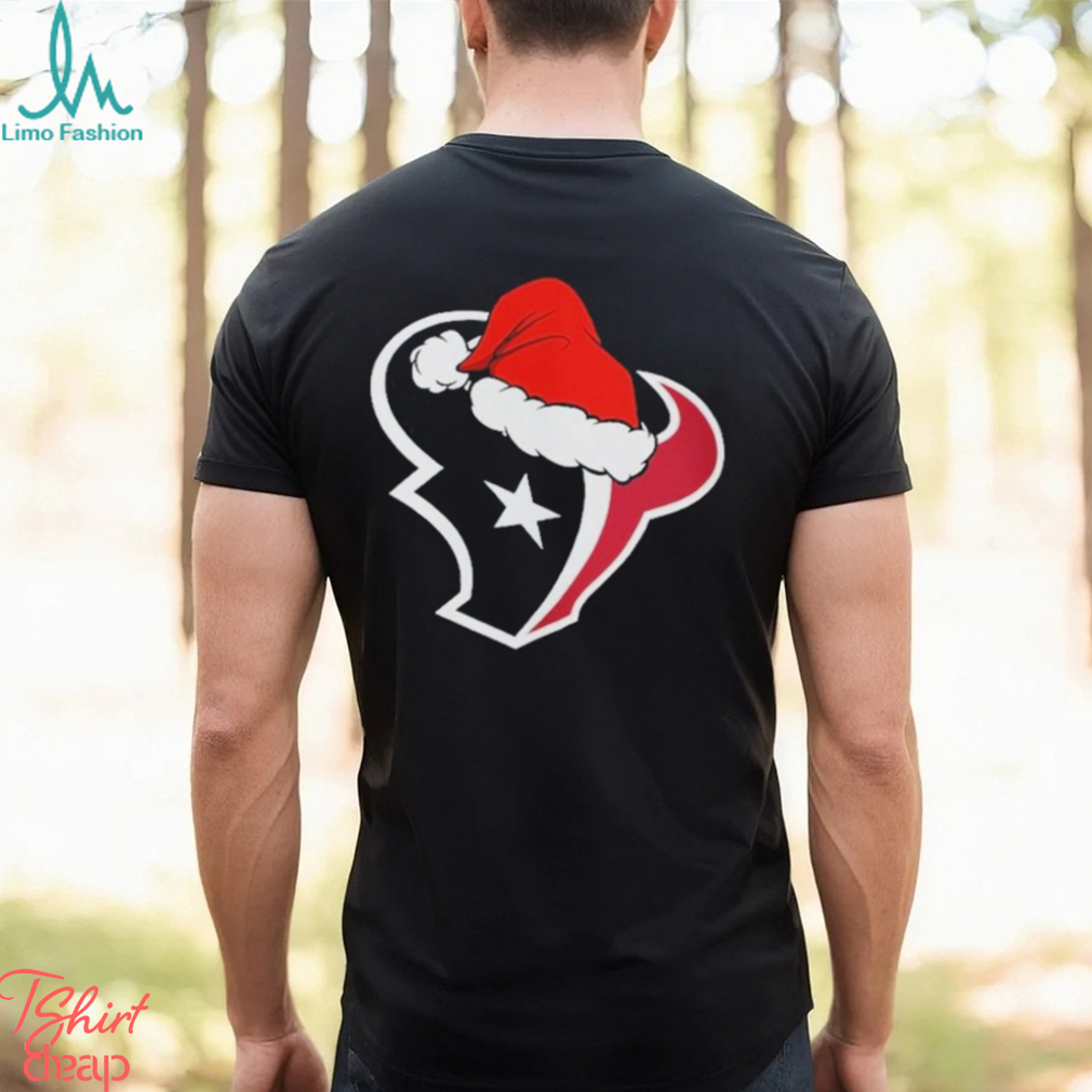 Houston Texans logo Santa Hat Christmas 2023 Shirt Houston Texans logo Santa Hat Christmas 2023 Shirt