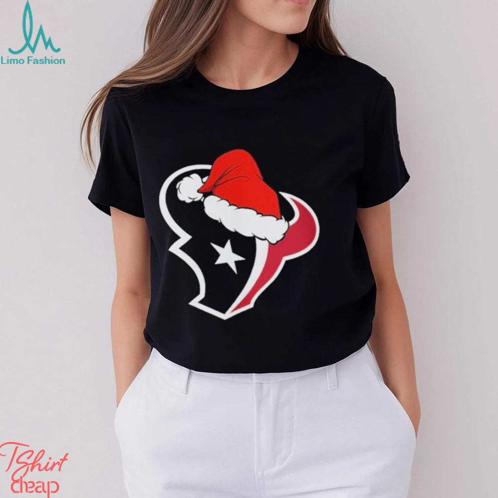 Houston Texans logo Santa Hat Christmas 2023 Shirt Houston Texans logo Santa Hat Christmas 2023 Shirt