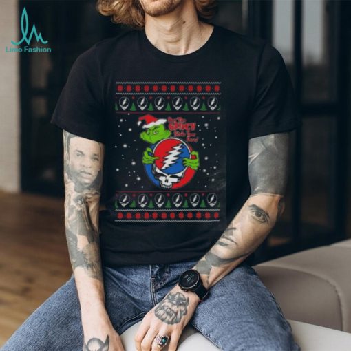 How The Grinch Stole Your Face Grateful 2023 Ugly Merry Christmas Shirt