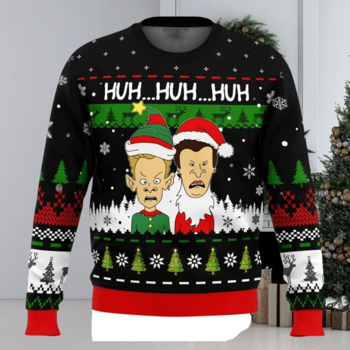 Huh…Huh…Huh… Beavis and Butthead Ugly Christmas Sweater