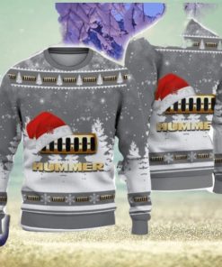 Hummer Santa Hat Pattern Ugly Christmas Sweater For Men And Women