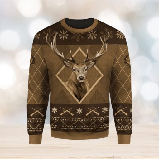 Hunting Deer Ugly Christmas Sweater