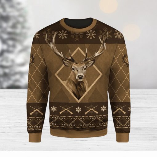 Hunting Deer Ugly Christmas Sweater