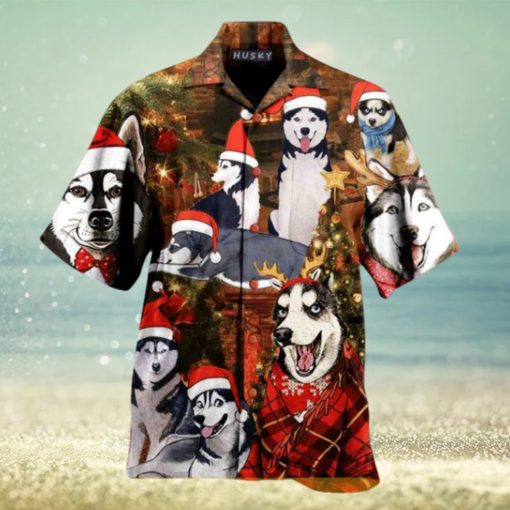 Husky Christmas Aloha Shirt, Funny Christmas Gift Ideas