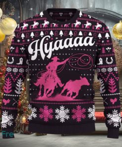 Hyaaaa Breakaway Roping Ugly Christmas Sweater New Pattern Tree Holidays Gift Fans