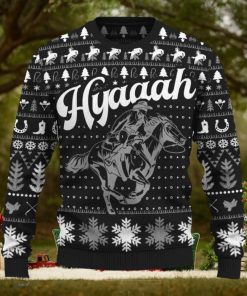 Hyaaaa Horse Racing Christmas Tree 3D Sweater Ideas Gift For Men And Women