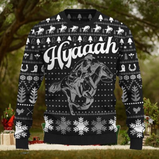 Hyaaaa Horse Racing Christmas Tree 3D Sweater Ideas Gift For Men And Women