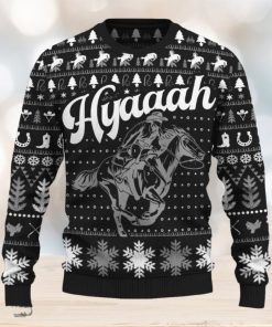 Hyaaaa Horse Racing Christmas Tree 3D Sweater Ideas Gift For Men And Women