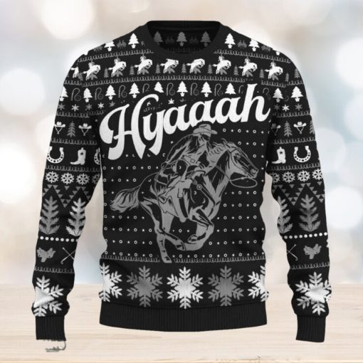 Hyaaaa Horse Racing Christmas Tree 3D Sweater Ideas Gift For Men And Women