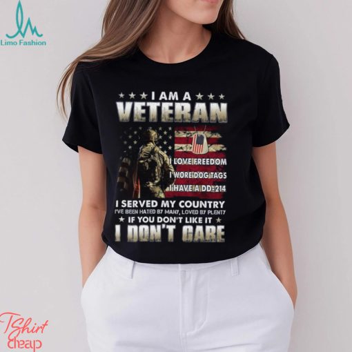 I Am A Veteran I Love Freedom I Wore Dog Tags I Have A DD 214 Shirt