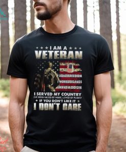 I Am A Veteran I Love Freedom I Wore Dog Tags I Have A DD 214 Shirt