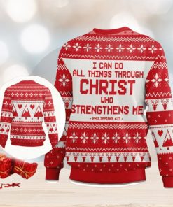 I Can Do All Things Through Christ Philippians 413 Ugly Christmas Sweater