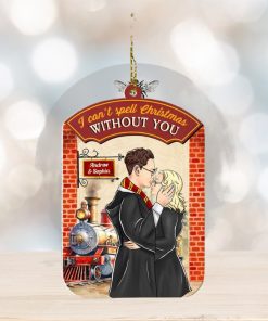 I Can't Spell Christmas Without You Personalized Ornament, Kissing Couple Gifts