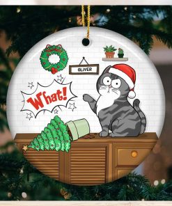 I Do What I Want Cat Personalized Custom Ornament