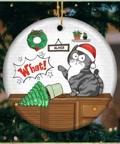 I Do What I Want Cat Personalized Custom Ornament