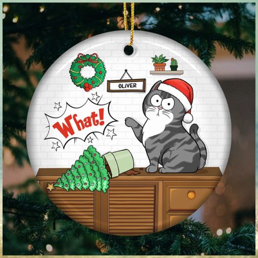 I Do What I Want   Cat Personalized Custom Ornament