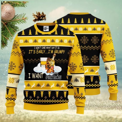I Don’t Care What Day It Is It’s Early I’m Grumpy I Want Patr’N 3D Ugly Christmas Sweater Unisex Sweater Christmas Gift