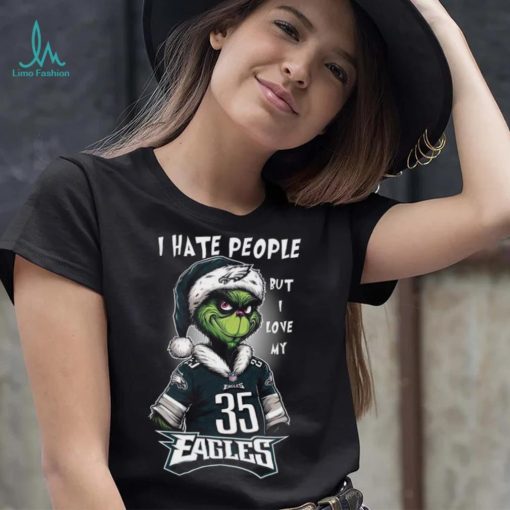I Hate People But Love My Eagles 35 Fagles Shirt
