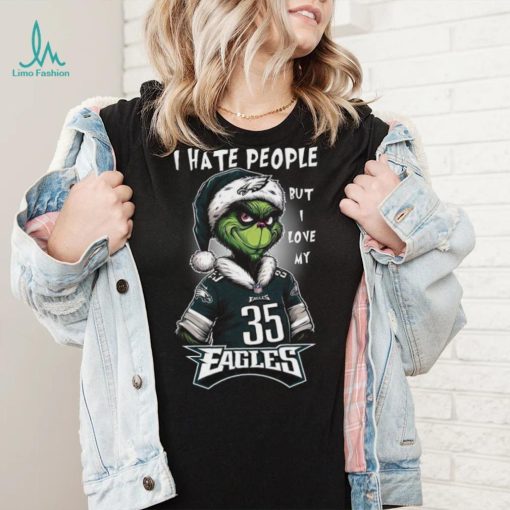 I Hate People But Love My Eagles 35 Fagles Shirt