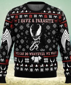 I Have a Parasite We Are Venom Venom Ugly Christmas Sweater