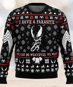 I Have a Parasite We Are Venom Venom Ugly Christmas Sweater