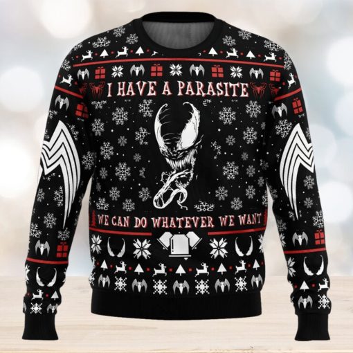 I Have a Parasite We Are Venom Venom Ugly Christmas Sweater