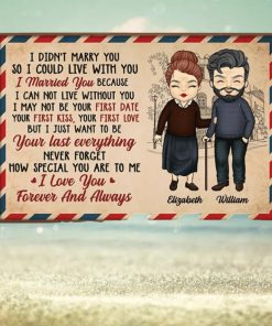 I Love You Forever And Always Gift For Couples, Personalized Horizontal Poster