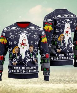 I Want To Believe Ugly Christmas Sweater Christmas Holiday Gift For Men And Women