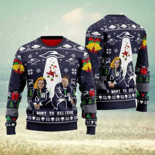 I Want To Believe Ugly Christmas Sweater Christmas Holiday Gift For Men And Women