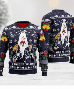 I Want To Believe Ugly Christmas Sweater Christmas Holiday Gift For Men And Women