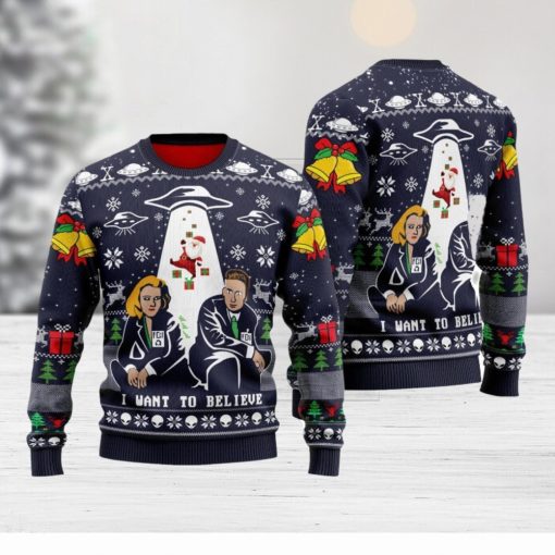 I Want To Believe Ugly Christmas Sweater Christmas Holiday Gift For Men And Women