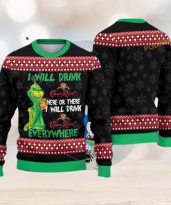 I Will Drink Here Or There I Will Drink Everywhere Grinch Ugly Christmas Sweater