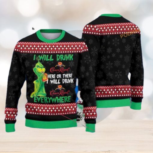 I Will Drink Here Or There I Will Drink Everywhere Grinch Ugly Christmas Sweater