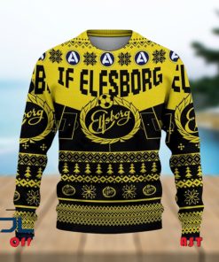 IF Elfsborg Allsvenskan Sweden Ugly Sweater Christmas