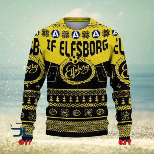 IF Elfsborg Allsvenskan Sweden Ugly Sweater Christmas