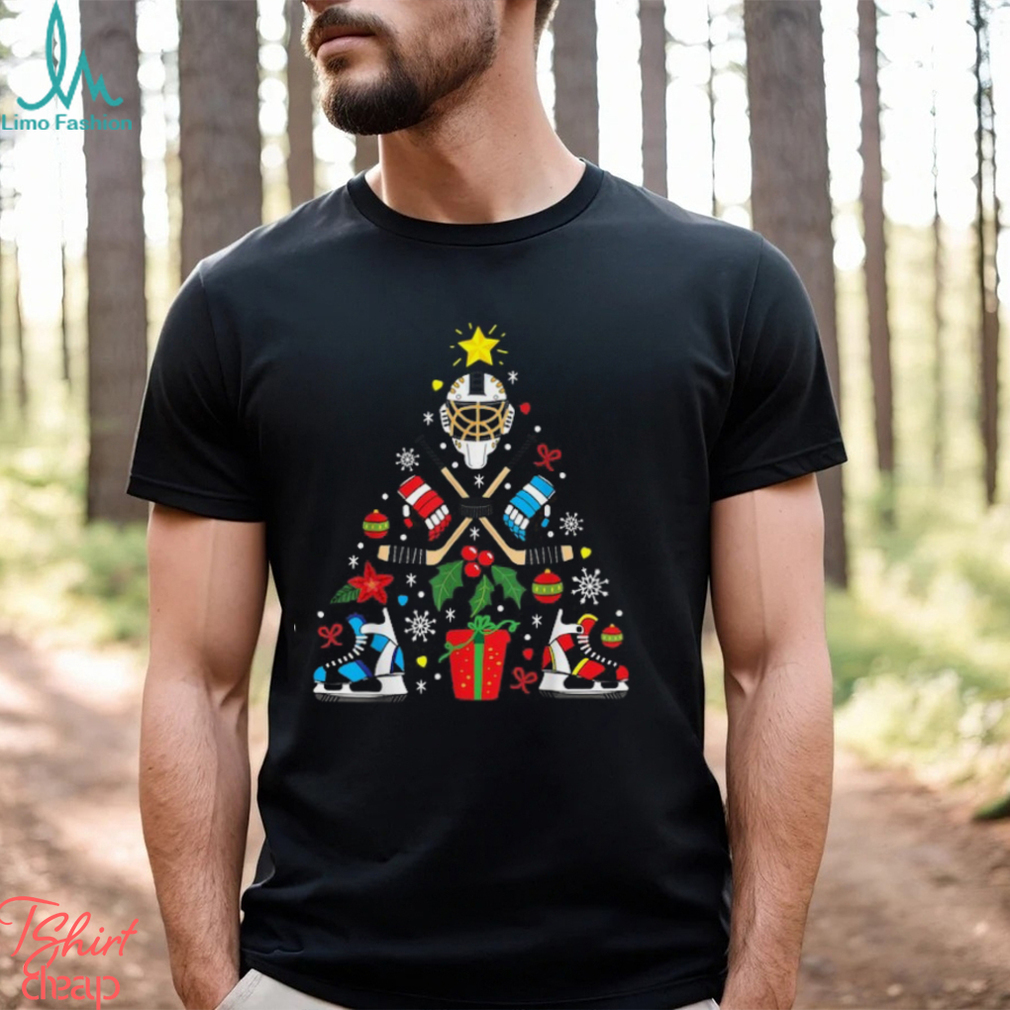 Ice Hockey Christmas Ornament Tree Funny Xmas Gift Boys T Shirt Ice Hockey Christmas Ornament Tree Funny Xmas Gift Boys T Shirt