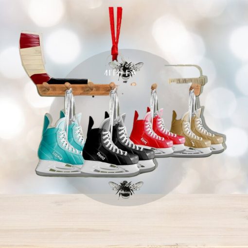 Ice Hockey Skates Family Personalized Ornament, Family Ornament, Family Christmas Decor Ornament