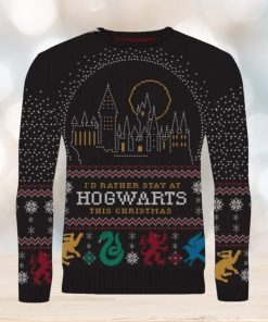 I’d Rather Stay At Hogwarts Harry Potter Ugly Christmas Sweater