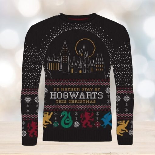 I’d Rather Stay At Hogwarts Harry Potter Ugly Christmas Sweater