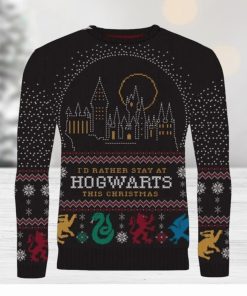 I’d Rather Stay At Hogwarts Harry Potter Ugly Christmas Sweater