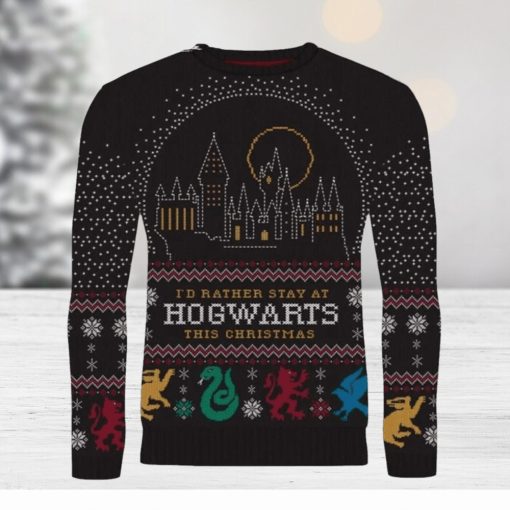 I’d Rather Stay At Hogwarts Harry Potter Ugly Christmas Sweater