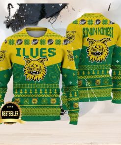 Ilves Hockey Ugly Christmas Sweater Logo Custom Name Gift Fans